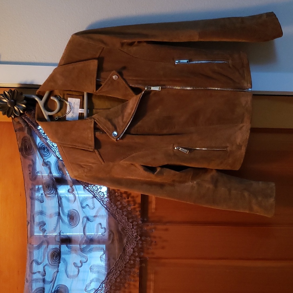 BCBGENERATION Women's Suede Leather Jacket